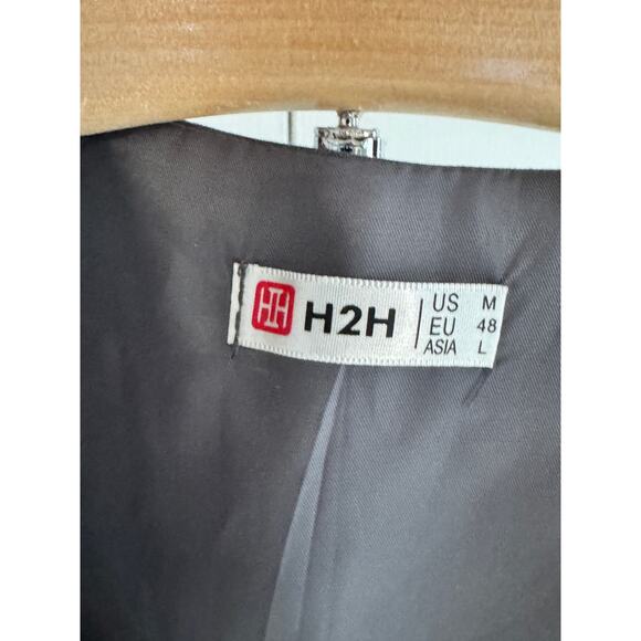 Men's Gray Slim Fit Button Down Vest - Size Medium - Picture 5 of 6